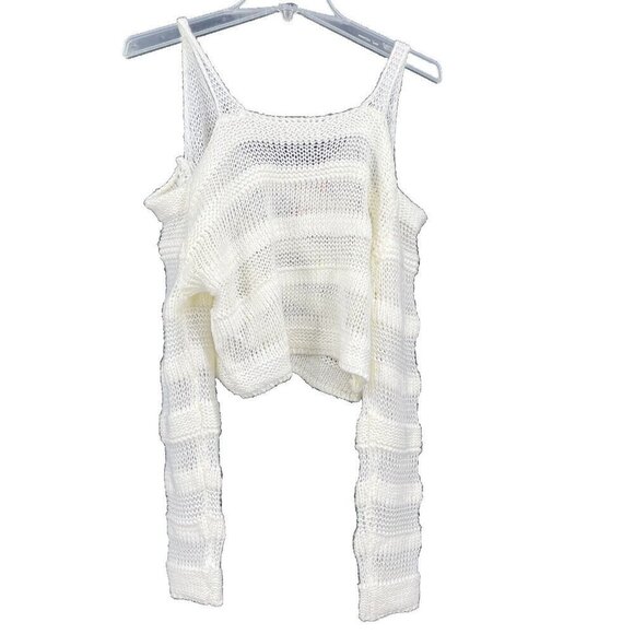 Edikted Crochet Halter Cold Shoulder Summer Beachy Lagenlook Medium - Picture 2 of 9